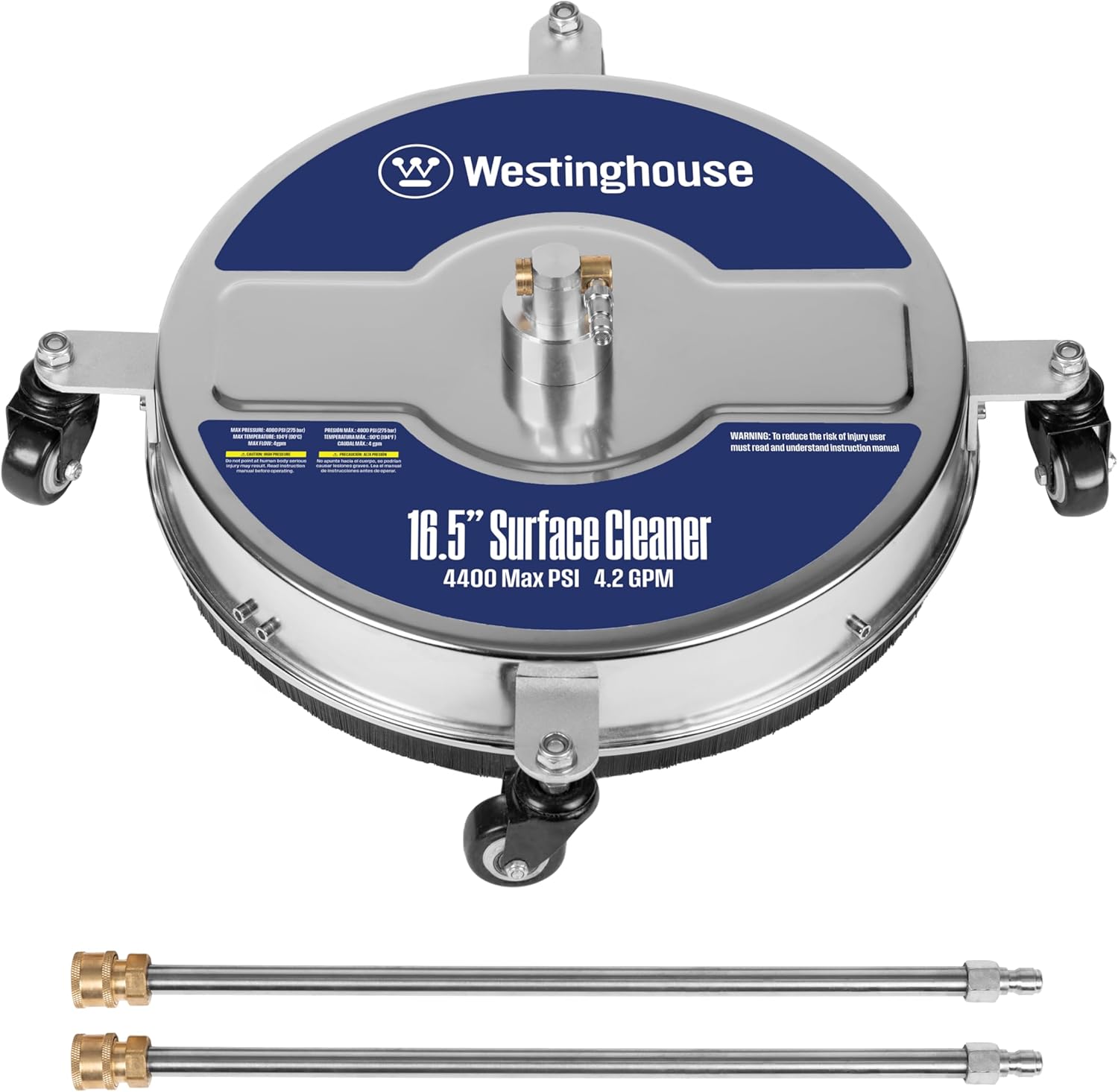 AUCT 23079 - $90 Westinghouse Universal 16.5" Pressure Washer Surface Cleaner Attachment - Stainless St