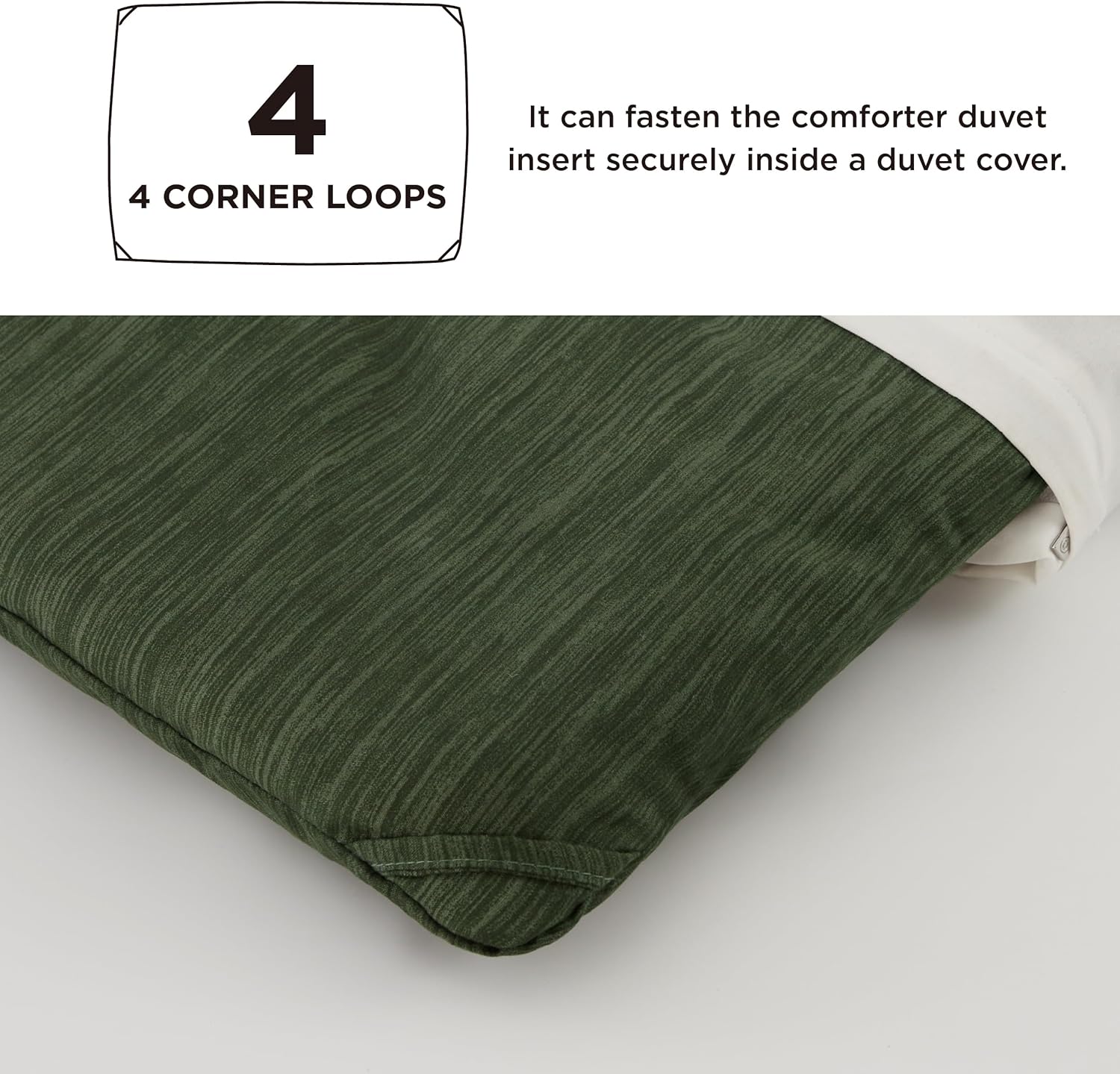 AUCT 23010 - $85 Bedsure Olive Green Oversized King Comforter Set, Soft Cationic Dyed 3 Pcs - Image 4