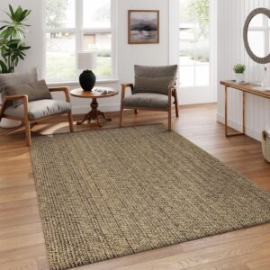 AUCT 23264 - $81 LEEVAN Foyer Rugs for Entryway 5x8 Reversible Natural Living Room Rugs