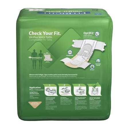 AUCT 24781 - $88 FitRight OptiFit Briefs, Ultra Absorbency, Disposable Adult Briefs with Tabs, X-Large, - Image 3