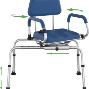AUCT 24819 - $200 Loyoda Sliding Shower Chair with Swivel Seat for Seniors 350 Lb Capacity