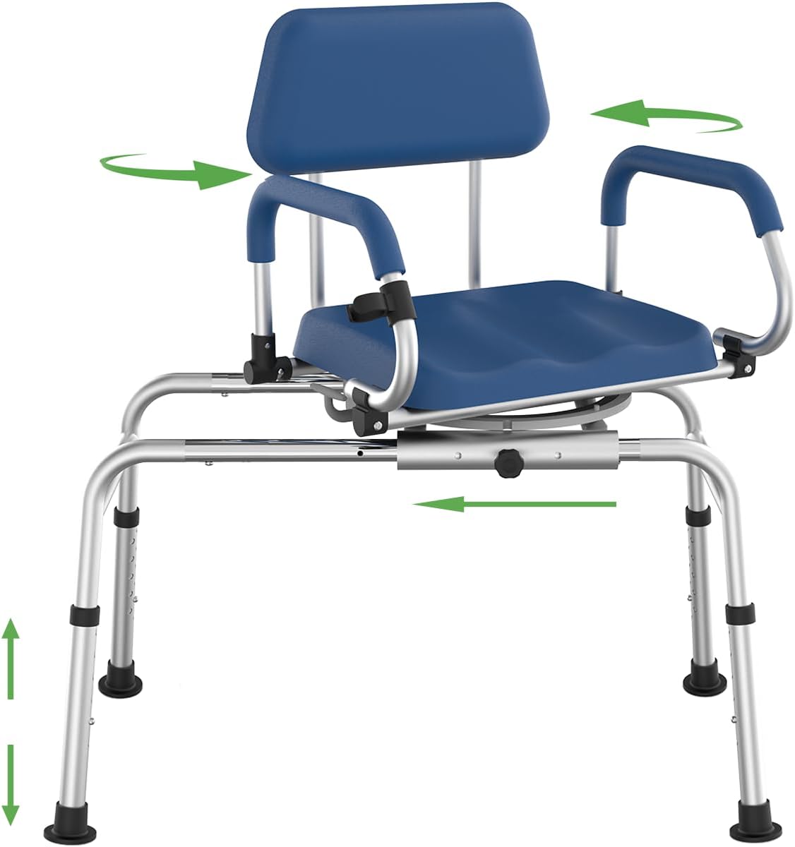 AUCT 24819 - $200 Loyoda Sliding Shower Chair with Swivel Seat for Seniors 350 Lb Capacity