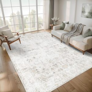 AUCT 23142 - $73 Washable 6 9 Area Rug for Living Room Beige New