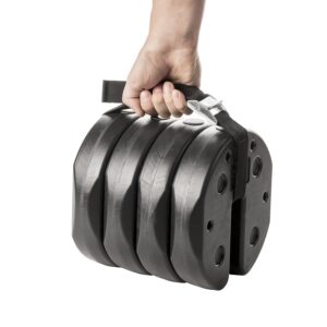 AUCT 22881 - US Weight 40 Pound Canopy Weight Set of 4 and Carry Strap with No-Pinch Design - Easy Inst