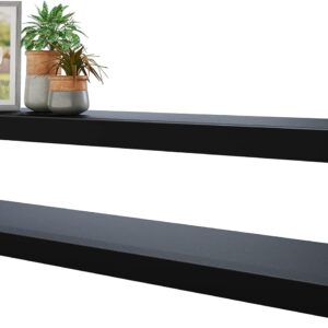 AUCT 23292 - $60 BAMEOS Floating Shelves, 31W x 8D Wall Mounted Display Shelves with Invisible Brackets