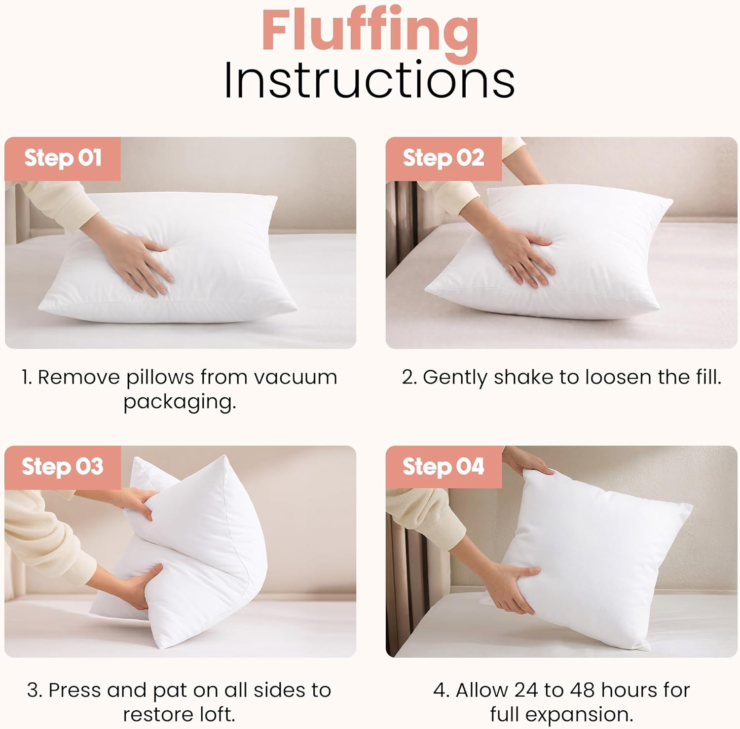 AUCT 23221 - Utopia Bedding 12x20 Pillow Inserts, White Throw Pillows for Couch, 2 Pack - Image 3