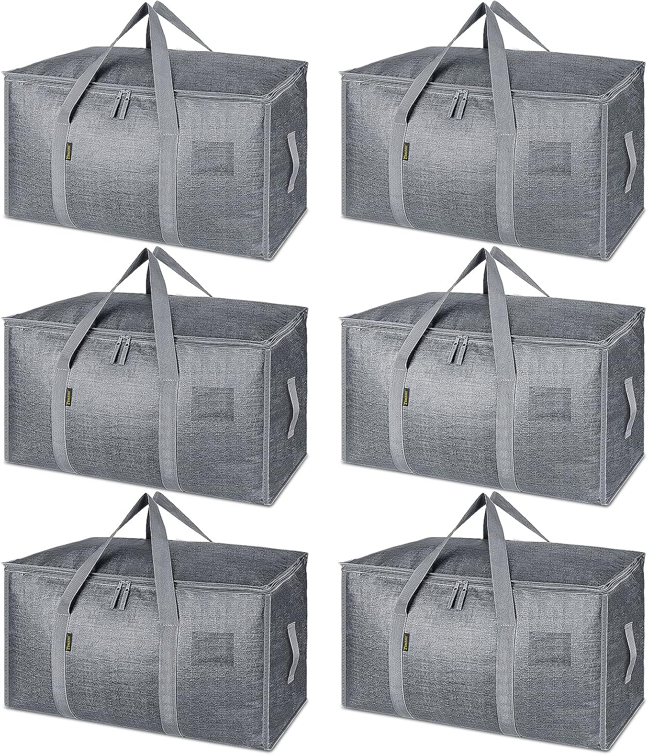 AUCT 23115 - BALEINE 6-Pack Oversized Moving Bags with Reinforced Handles, Heavy-Duty Storage Tote for