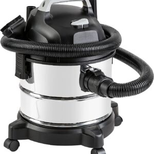 AUCT 24956 - Amazon Basics Wet Dry Shop Vacuum Cleaner, 4 Gallon, 3 HP Stainless Steel, Grey/Black