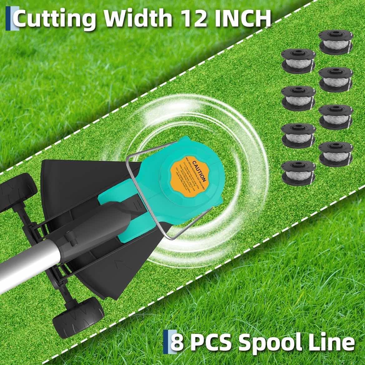 AUCT 23261 - $55 Garvee String Trimmer Cordless - Weed Wacker Battery Powered Electric Weed Trimmer wit - Image 3