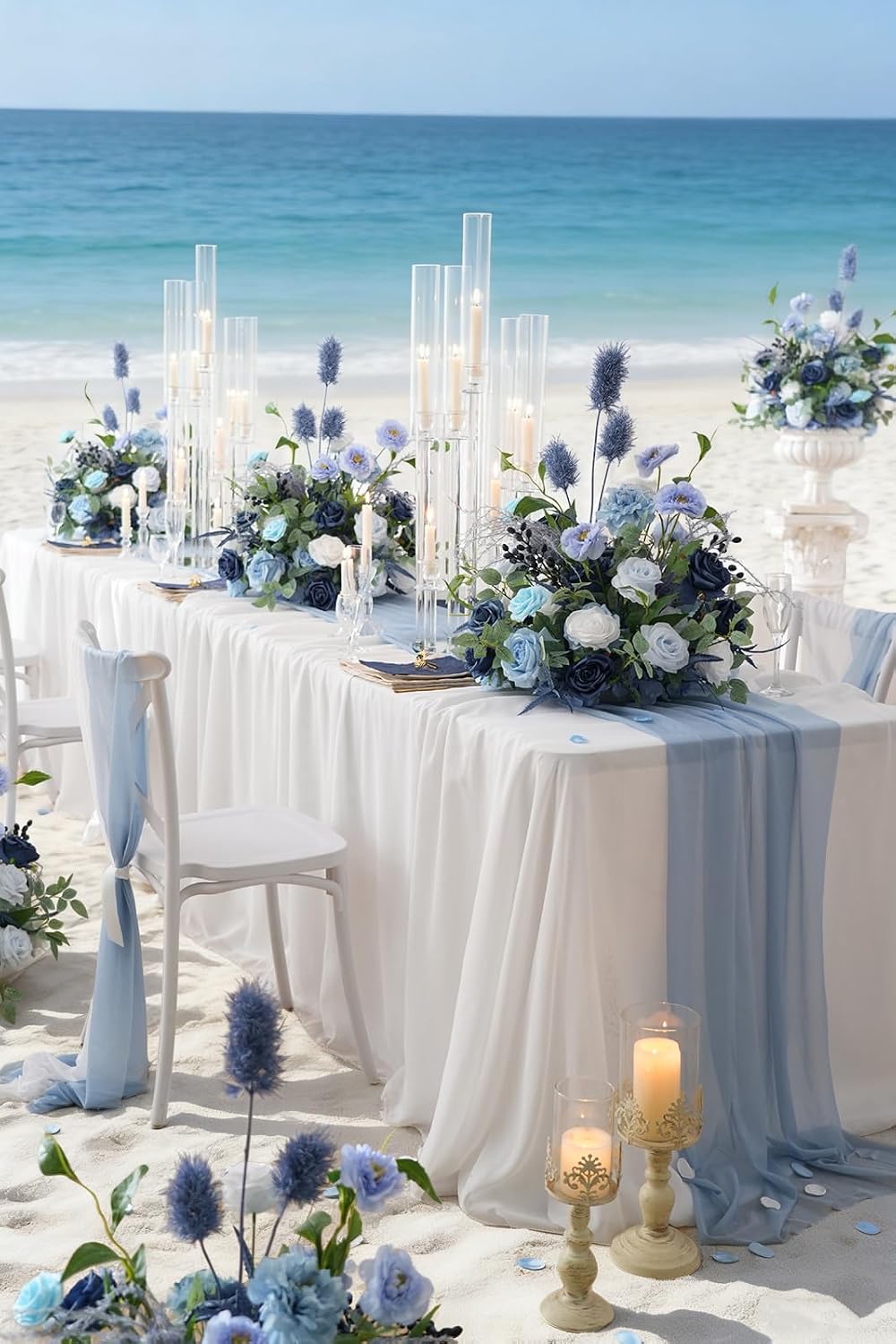 AUCT 23186 - $92 2pcs Free Standing Flowers Ball Bouquet Artificial Rose Floral Arrangements for Weddin - Image 2