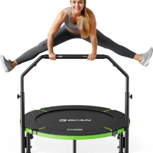 AUCT 22697 - $120 BCAN SP3 40/48" Exercise Rebounder Trampoline for Adults, Handlebar, Indoor