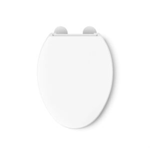 AUCT 23266 - $65 Kohler Hyten Slow Close Elongated White Plastic Toilet Seat