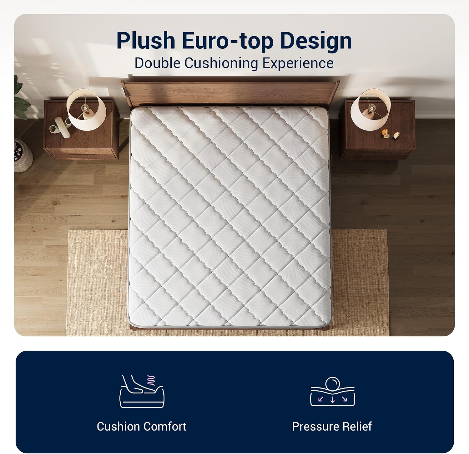 AUCT 24747 - $140 Avenco 10 Inch Twin Mattress Individual Pocket Springs for Motion Isolation & Comfort - Image 4