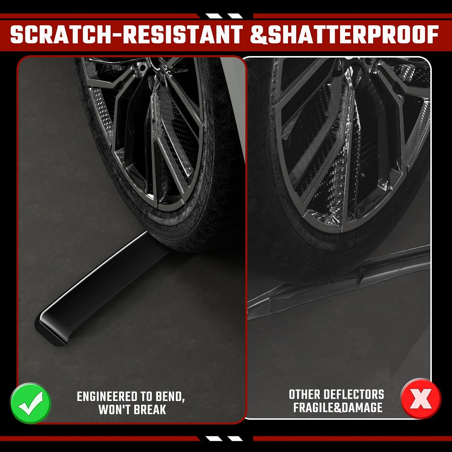 AUCT 22924 - in-Channel Rain Guards Fit for Volkswagen Tiguan 2018-2025 Black Extra Durable Shatterproo - Image 4
