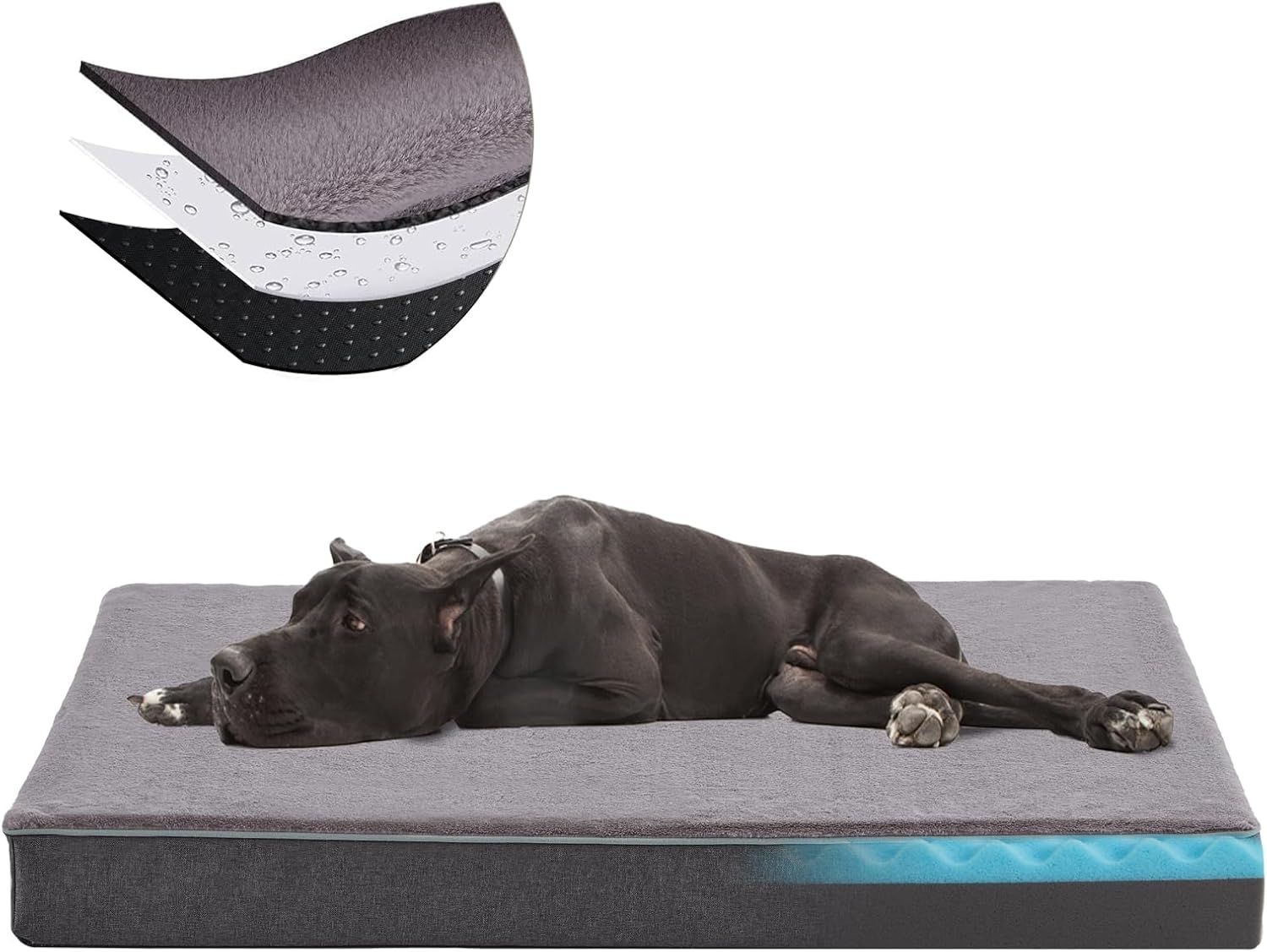 AUCT 23507 - $85 Cooling Dog Beds for Dogs, Orthopedic Memory Foam Dog Bed Washable Pet Beds for Crate