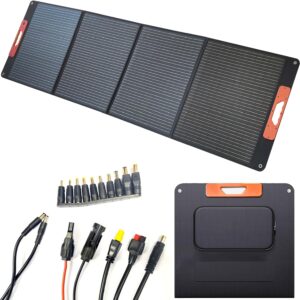 AUCT 24818 - $200 200W Portable Solar Panel, Camping Essentials,200 Watt Foldable Solar Charger for Pow