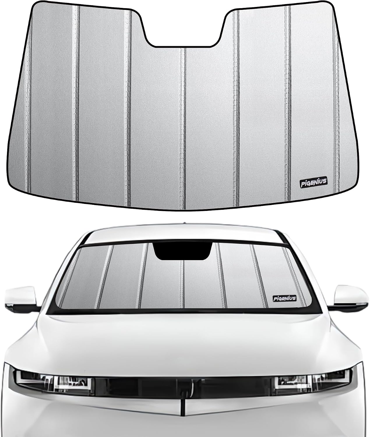 AUCT 24794 - Pigenius Custom Fit Windshield Sunshade for Hyundai Ioniq 5 2022-2025 EV Crossover NE, NOT