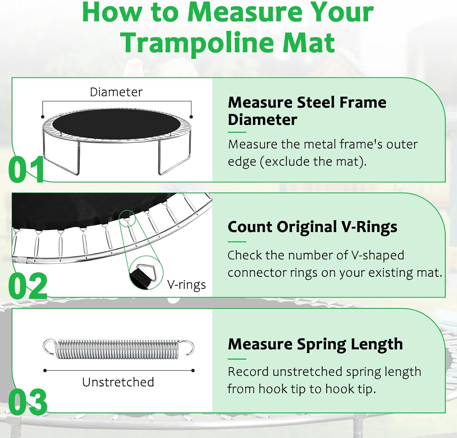 AUCT 22911 - $66 Replacement Trampoline Mat Heavy-Duty, UV-Resistant & Durable Bounce Pad for 12/14/15f - Image 3