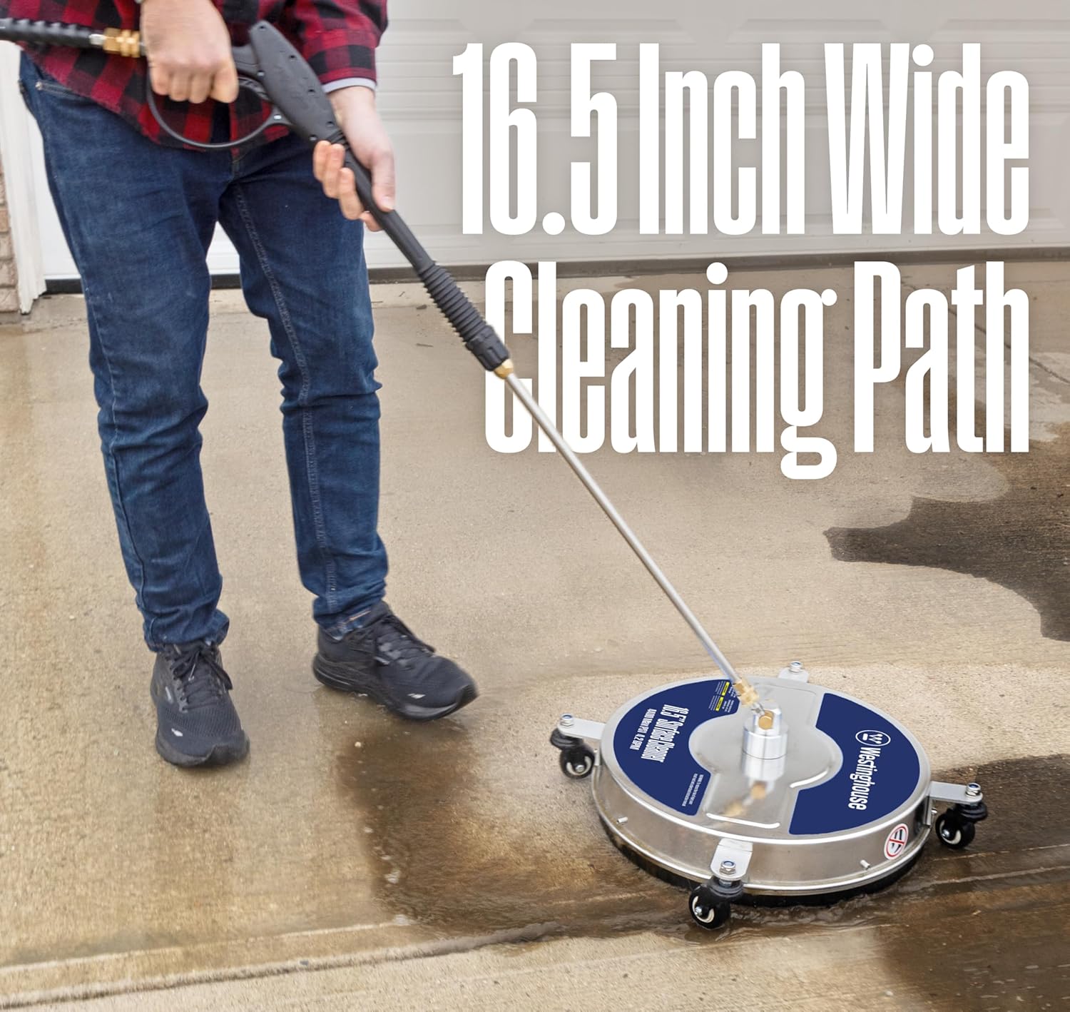 AUCT 23079 - $90 Westinghouse Universal 16.5" Pressure Washer Surface Cleaner Attachment - Stainless St - Image 2