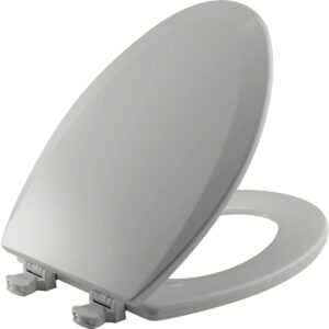 AUCT 23128 - Bemis 1500EC Durable Wood Toilet Seat with Easy Clean Hinges, Made in USA, Elongated, Ice