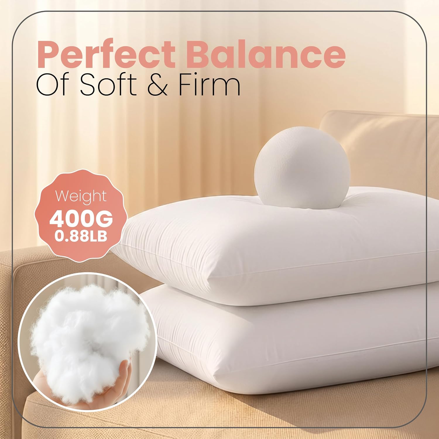 AUCT 23221 - Utopia Bedding 12x20 Pillow Inserts, White Throw Pillows for Couch, 2 Pack - Image 2