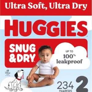 AUCT 23208 - $55 Huggies Snug & Dry Diapers Size 2, 234 Count