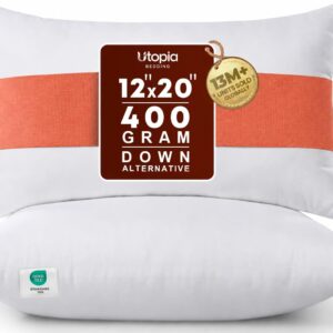 AUCT 23221 - Utopia Bedding 12x20 Pillow Inserts, White Throw Pillows for Couch, 2 Pack
