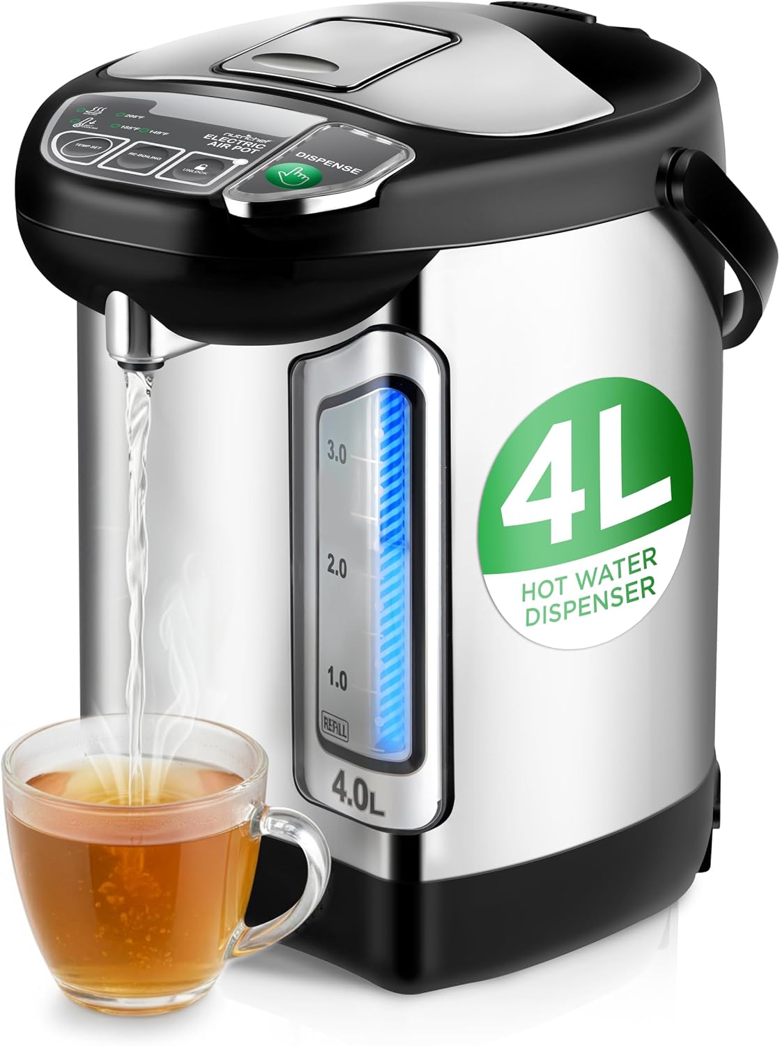AUCT 24905 - $131 NutriChef Electric Water Boiler and Warmer - 4L/4.2Qt Stainless Steel Electric Hot Wa