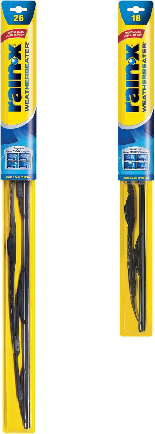 AUCT 24867 - Rain-X 820145 WeatherBeater Wiper Blades, 26" and 18" Windshield Wipers (Pack of 2), Autom