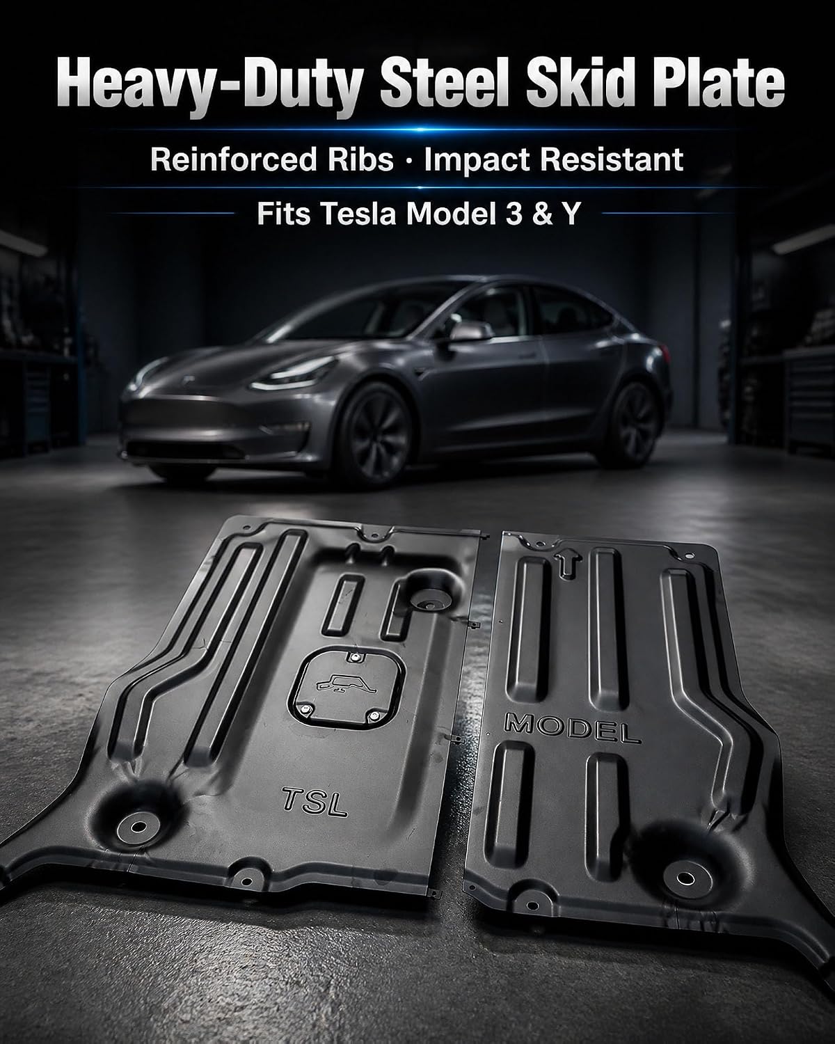AUCT 22823 - $90 Heavy-Duty Manganese Steel Front Skid Plate for Tesla Model 3 & Y - Image 2