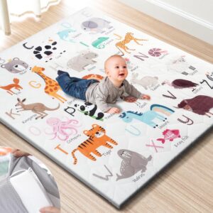 AUCT 24873 - Premium Foam Baby Play Mat 50" x 50" Removable & Machine Washable Cover, Extra Thick Pad