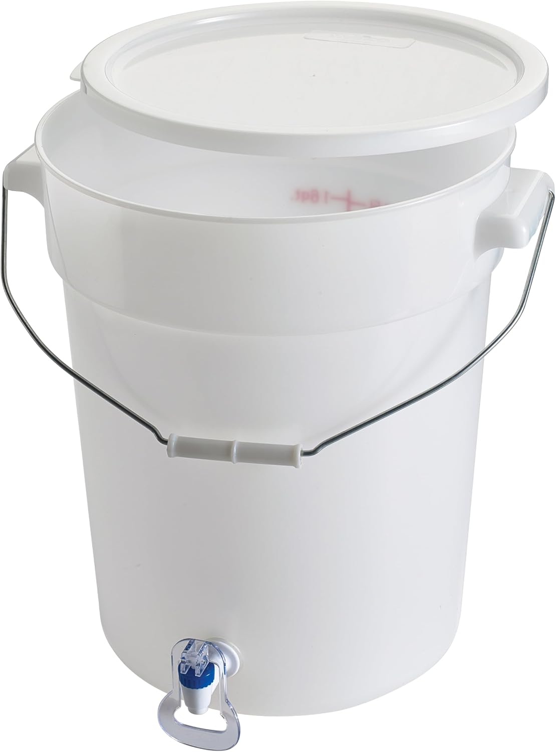 AUCT 23225 - Winco 6 Gallon White Plastic Beverage Dispenser