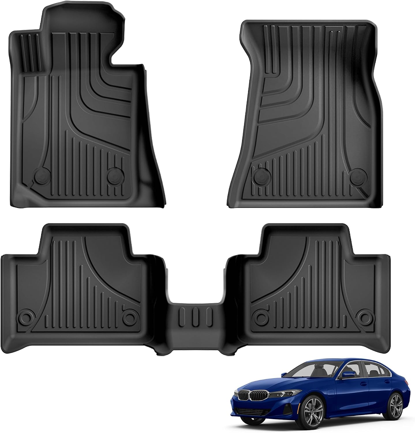 AUCT 22686 - $96 Floor Mats Compatible with 2019-2026 BMW 3 Series (Only Sedan)