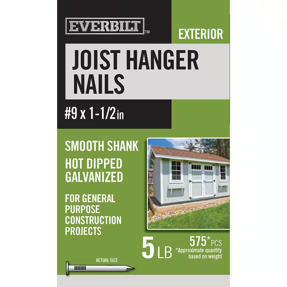 AUCT 23154 - #9 1-1/2 in. Joist Hanger Nails Hot Dipped Galvanized 5 lbs (Approximately 575 Pieces)