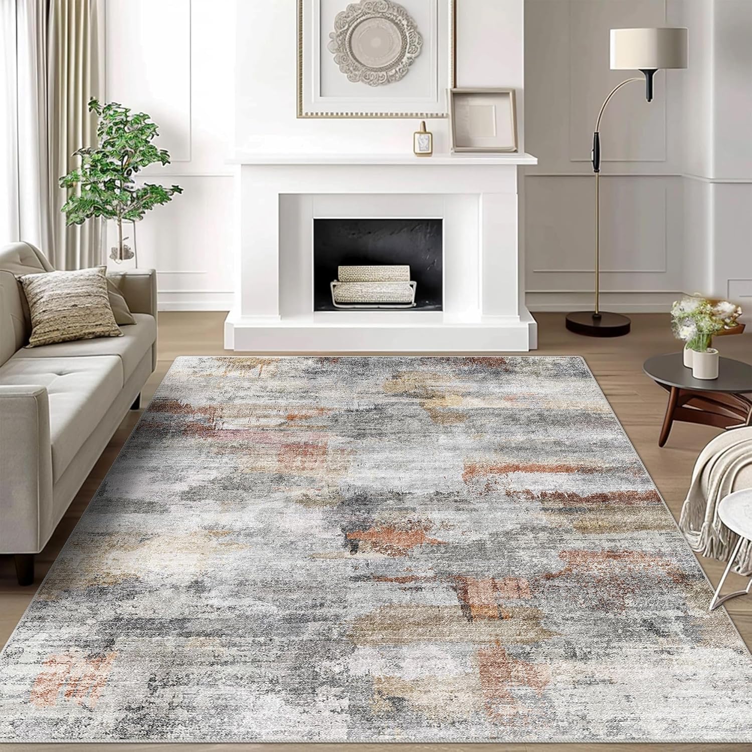 AUCT 22707 - $130 vivorug Washable Rug, Ultra Soft Area Rug 8x10, Non Slip Abstract Rug Carpet, Stain R - Image 2