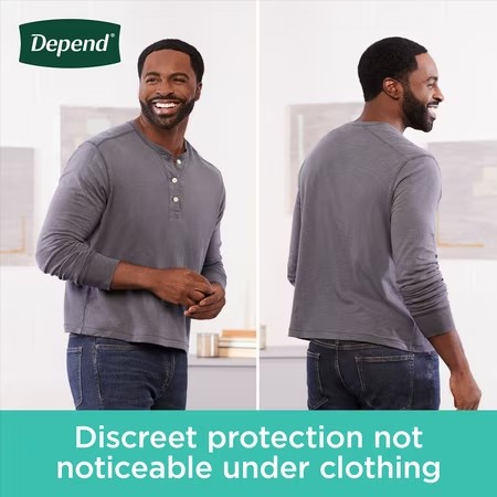 AUCT 24963 - $55 Depend Fresh Protection Adult Incontinence Underwear for Men, Maximum, S/M, Grey, 80Ct - Image 3