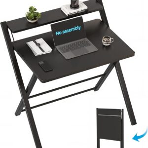 AUCT 22876 - $100 GreenForest Folding Desk No Assembly, Sturdy Computer Desk for Small Spaces