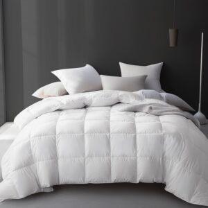 AUCT 24803 - $80 Hotel Grand Luxury White Goose Feather Down Fiber Comforter King Size