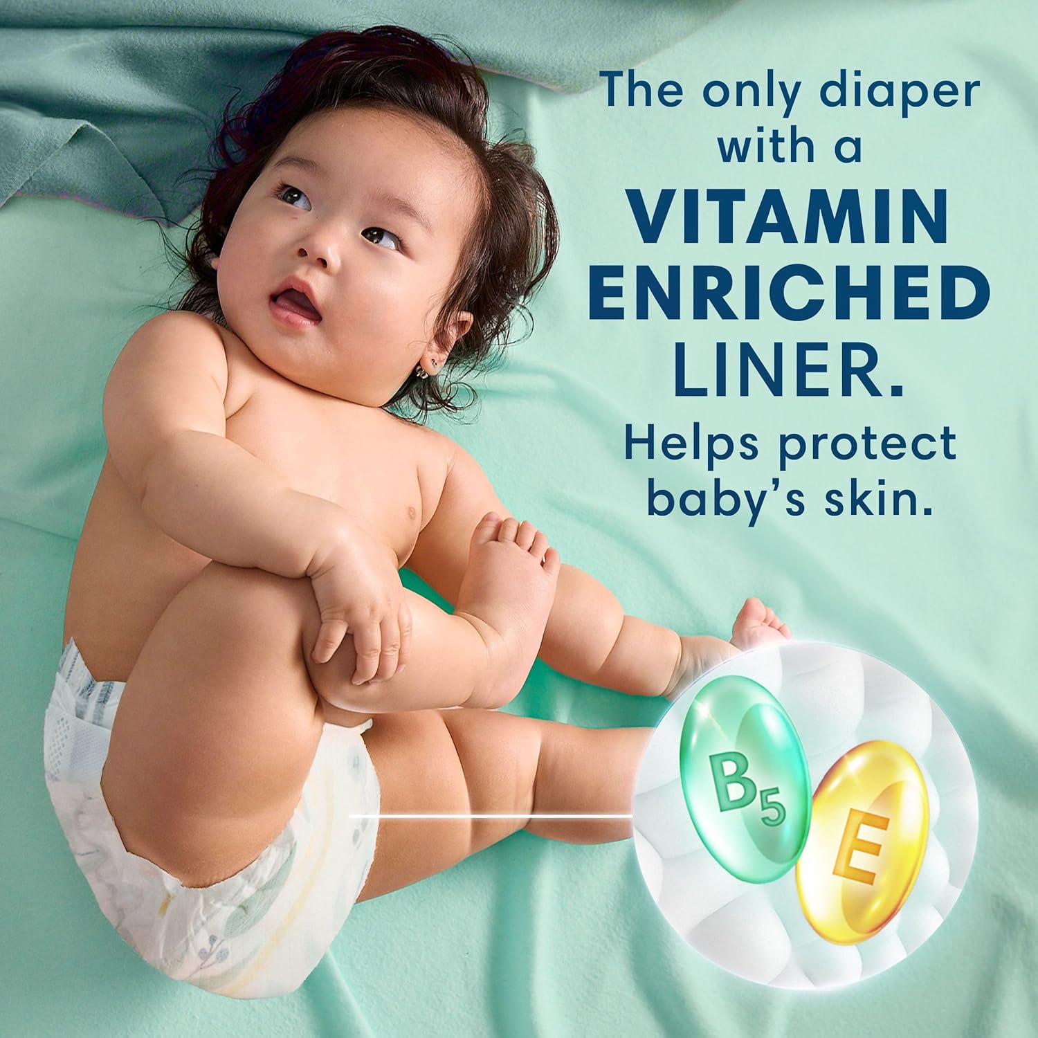 AUCT 23268 - Pampers Pure Baby Diapers, Size 3 (16-28 lbs), 66 - Image 3