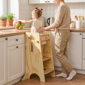AUCT 23175 - $100 COSYLAND Height Adjustable Toddler Standing Tower(NO Wide Back Panel) - Super Stable