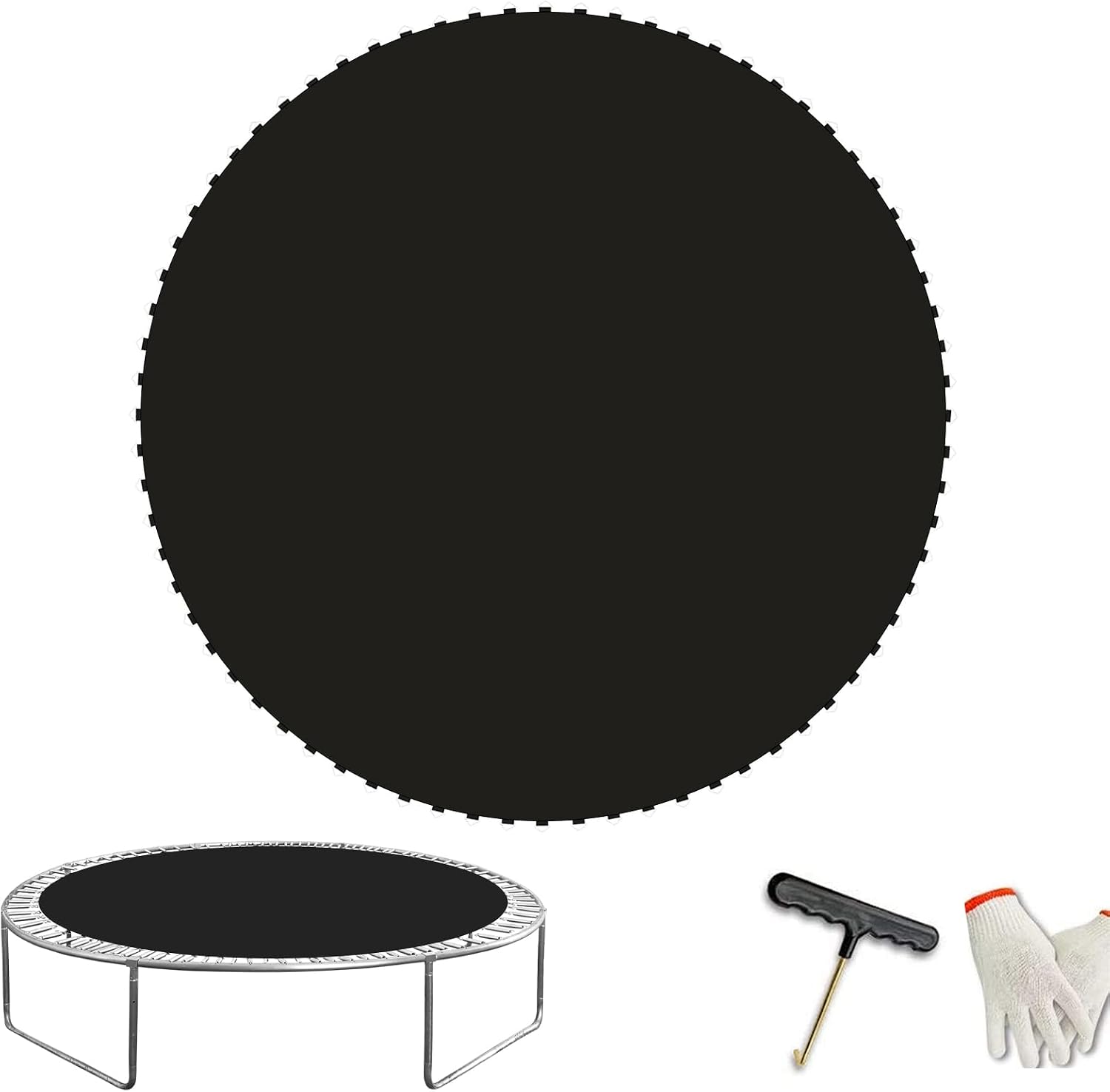 AUCT 22911 - $66 Replacement Trampoline Mat Heavy-Duty, UV-Resistant & Durable Bounce Pad for 12/14/15f