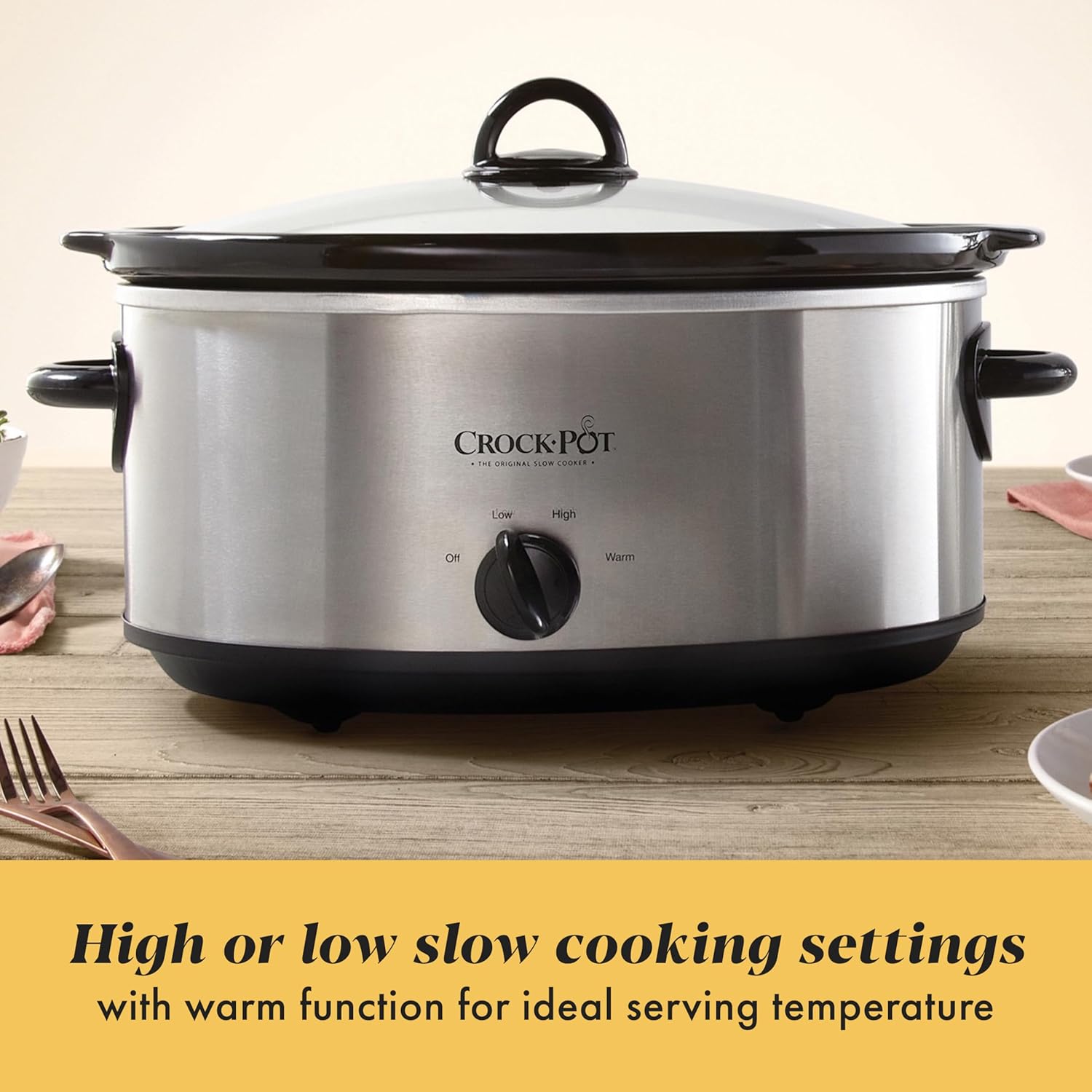 AUCT 23294 - Crock-Pot 7-Quart Manual Slow Cooker, Family Size Serves 8+ People & Fits 6-lb Roast, Remo - Image 3