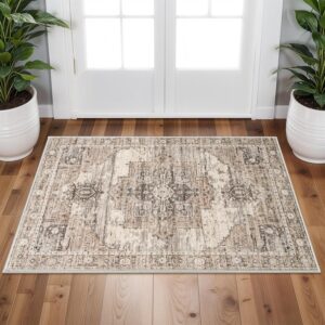 AUCT 23083 - RUUGME Washable 2x3 Area Rugs - Large Boho Rugs for Living Room Stain Resistant Carpet Vin