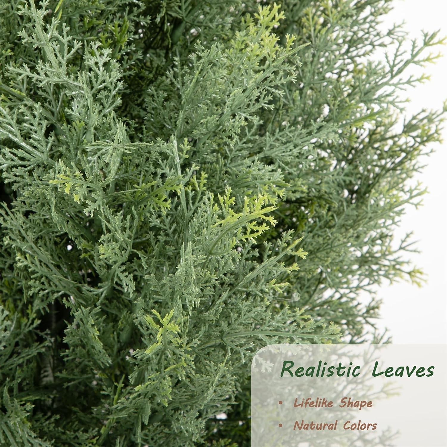 AUCT 23007 - Bellacat 3ft UV Resistant Artificial Topiary Trees Outdoor, 35in Faux Cedar Tree with Full - Image 2